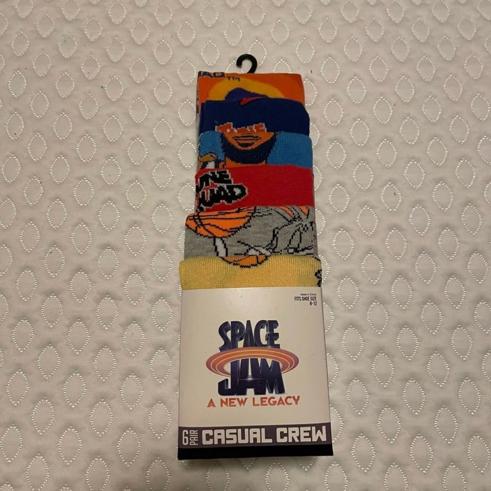 space jam a new legacy mens casual crew socks 6 pk